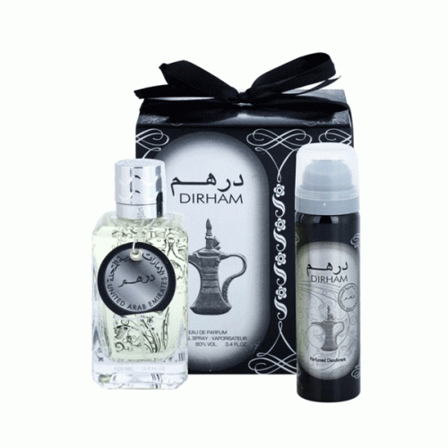ادکلن ارض الزعفران مدل درهم Dirham همراه با اسپری حجم 100 میل